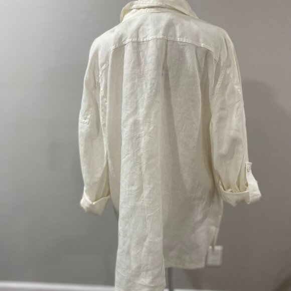 NWT 100% Linen Button Up Blouse 3XL - Picture 8 of 8